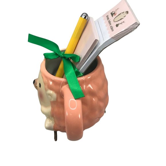 Modern Expression Hedgehog Mug 16 oz. Stationary Set New With Tags - Picture 2 of 9